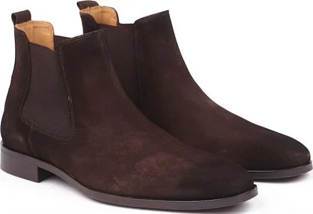 Suitable Chelsea Boot Suede Donkerbruin 15632-S0041 kopen