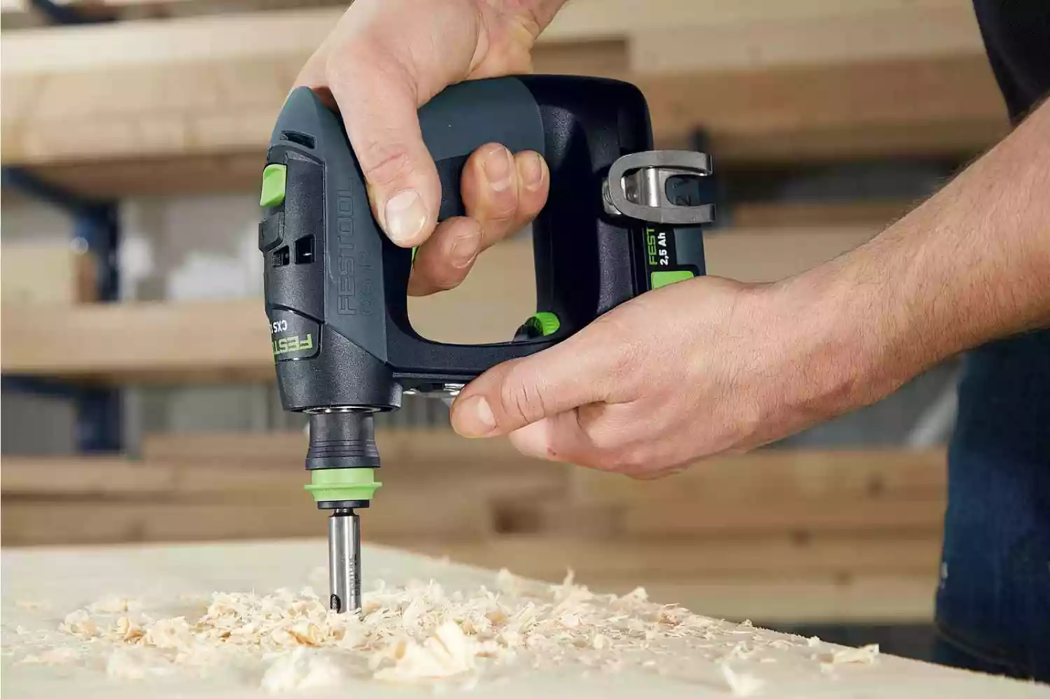 Festool CXS 12 2,5-Set 12V Li-ion Accu-schroefboormachine set (2x 2.5Ah accu) in Systainer