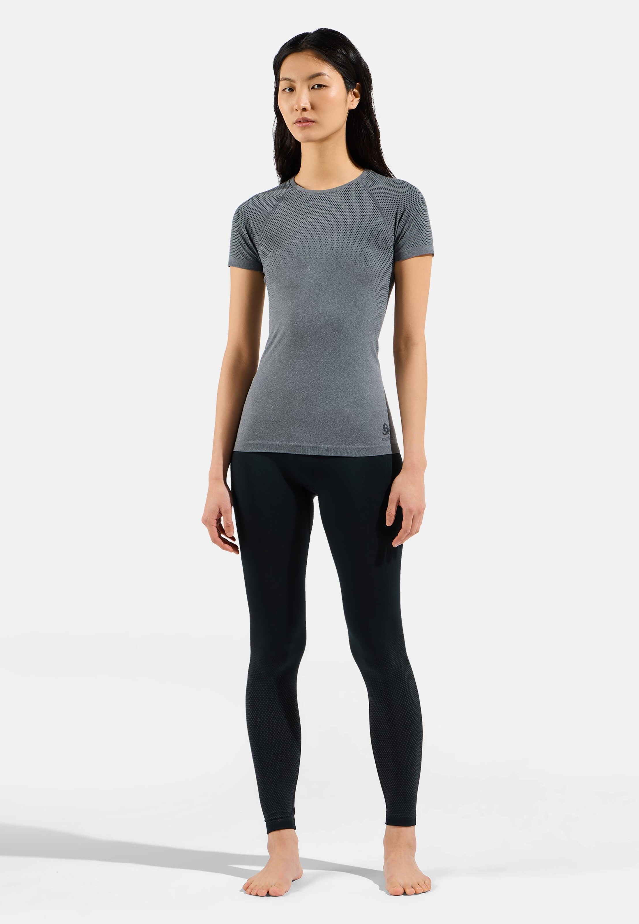 Performance Light Base Layer Langarmshirt in grey melange