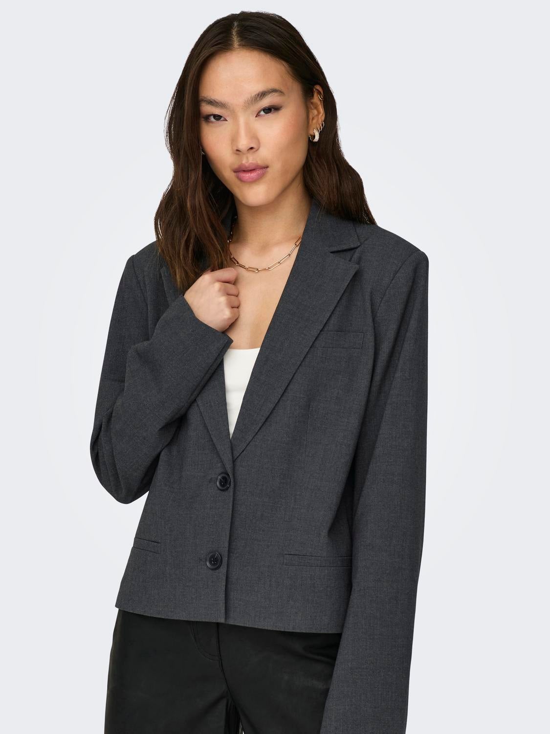 ONLENYA Blazer Dark Grey Melange