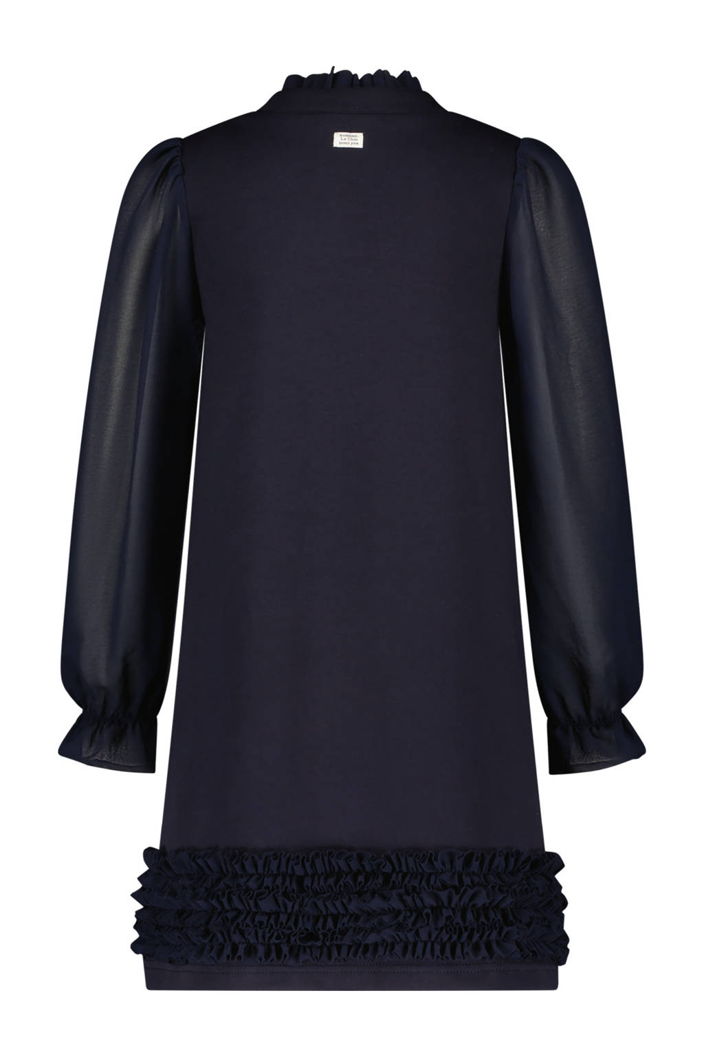Le Chic semi-transparante A-lijn jurk SHANEW donkerblauw