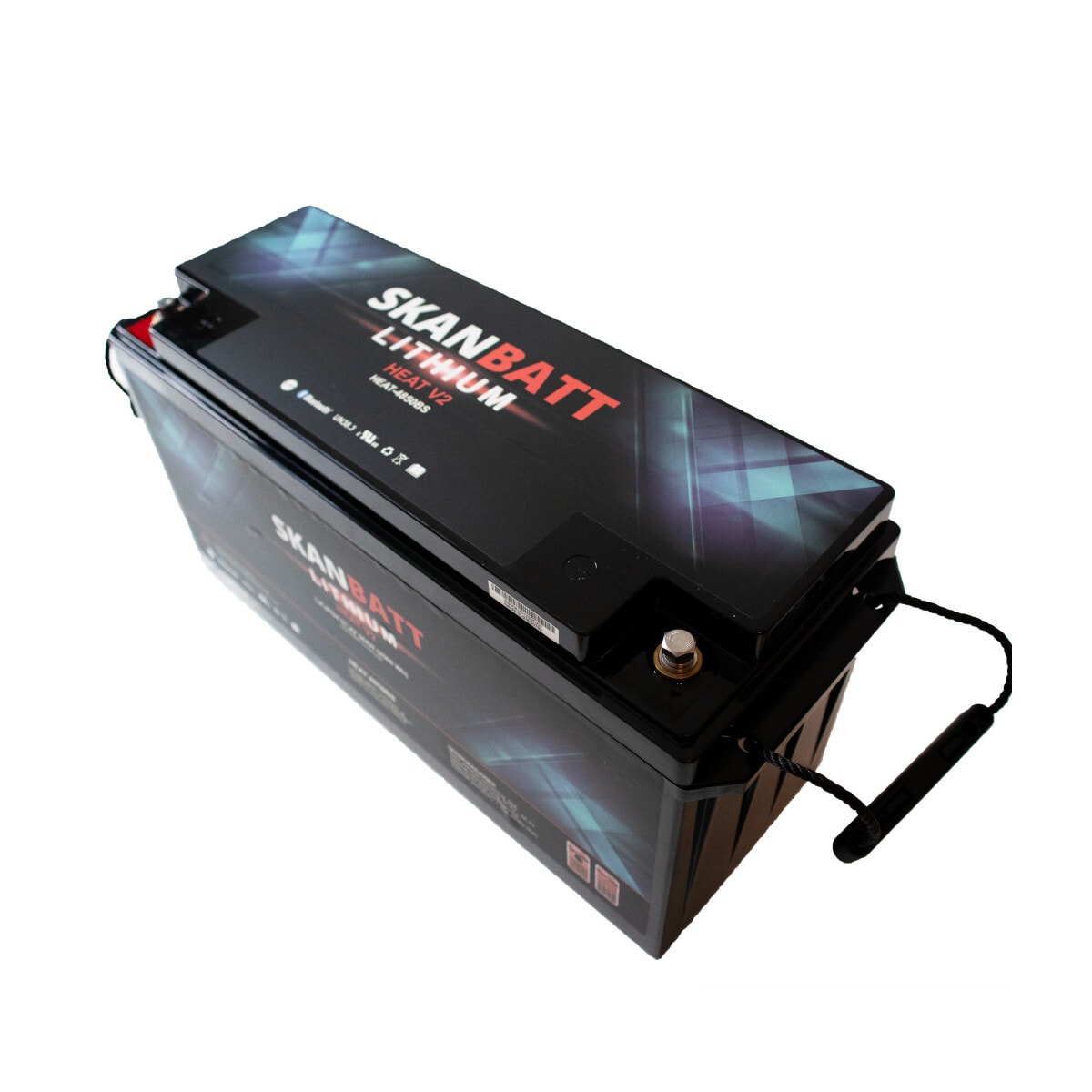 SKANBATT V2 Lithium Batteri 51,2V 50Ah 50A BMS - HEAT - Bluetooth (483x170x240mm)