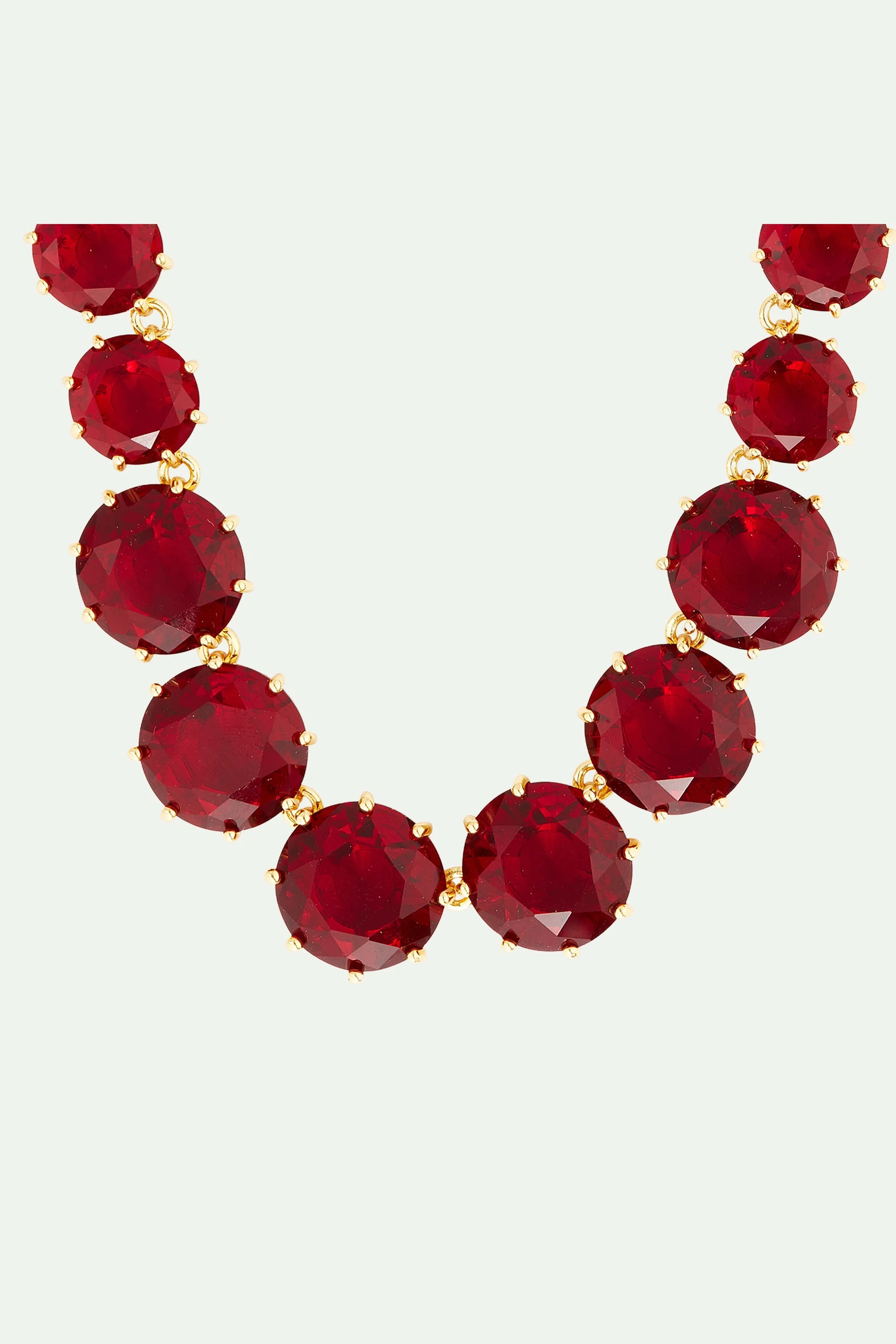 Collier sautoir pierres rondes la diamantinegrenat | Rouge