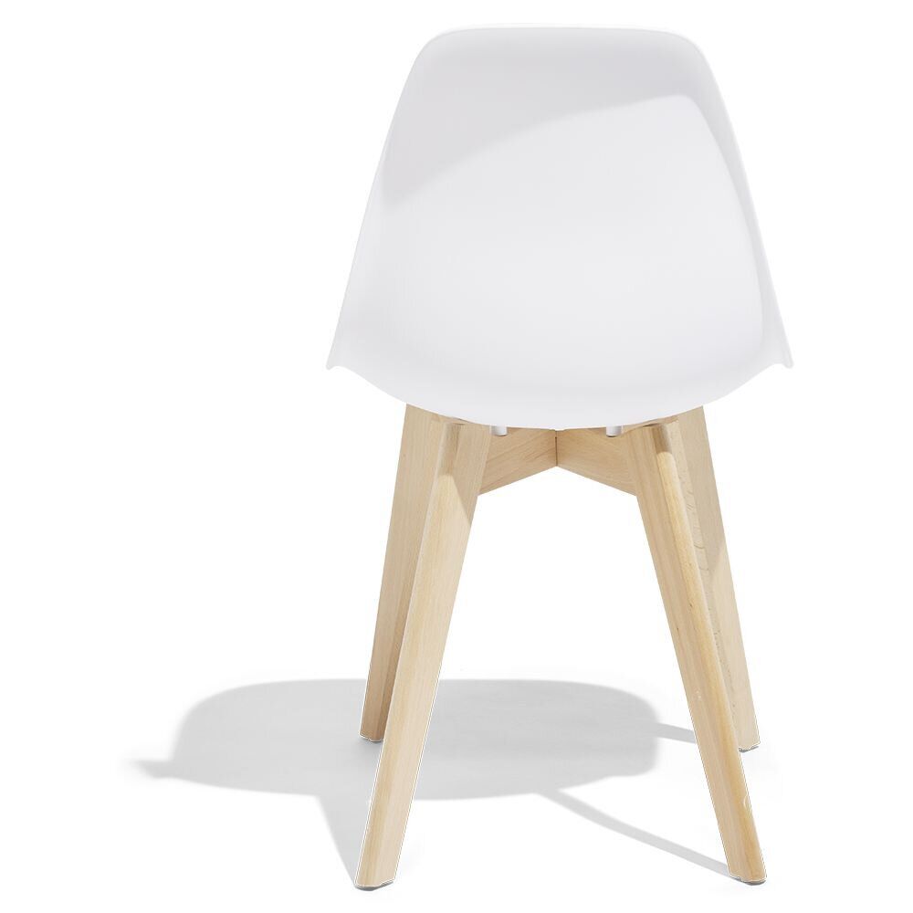Chaise Chloé naturel et blanc L45,5xP52xH85cm