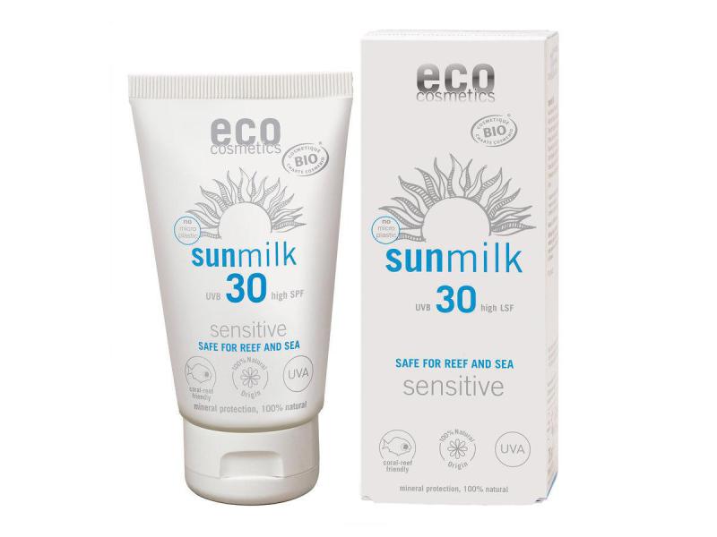 eco cosmetics Sonnencrème Sensitiv LSF 30 75 ml Natürliche Sonnencrème für zuverlässigen Schutz