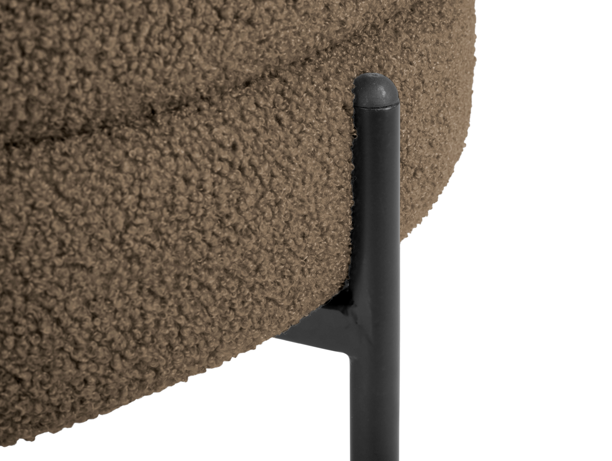 Chair Noble teddy curl dark warm grey