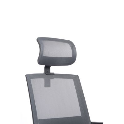 Fauteuil de bureau LIBERTY 02 - accoudoirs fixes - appui-tête réglable - noir et gris