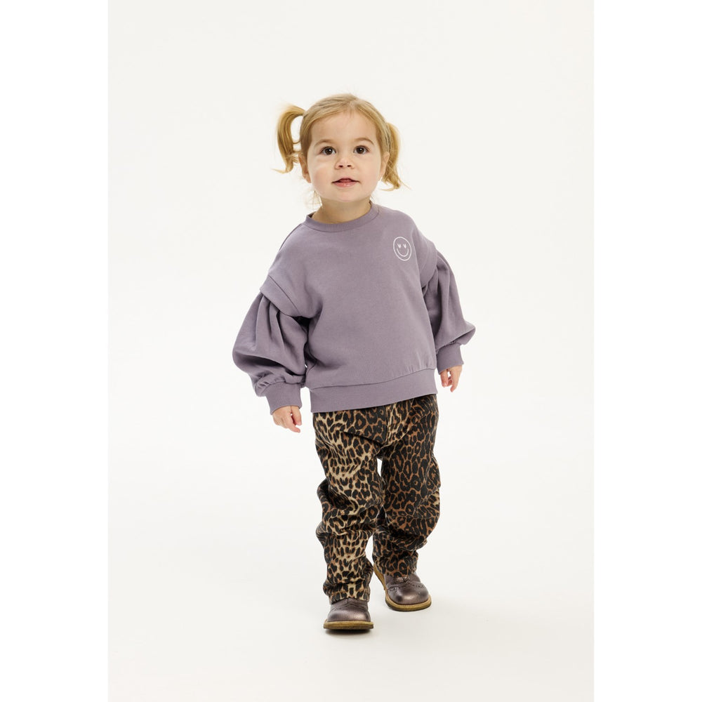 Køb THE NEW Siblings Feather Gray AOP Paloma Straight Jeans
