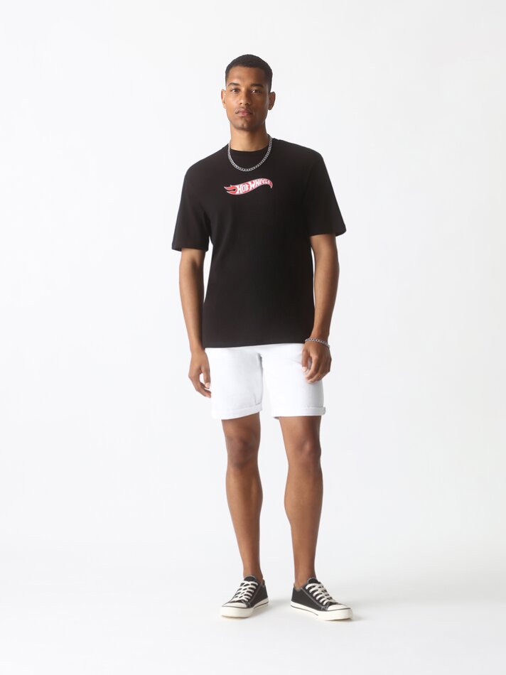 Camiseta Hot Wheels estampada da Mattel - Preta