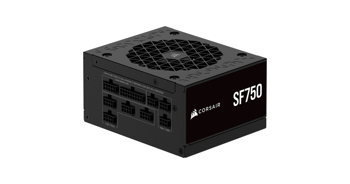 CorsairSF750 modulaire 750 watt voeding   (Zwart, 1x 12V-2x6, 2x PCIe)