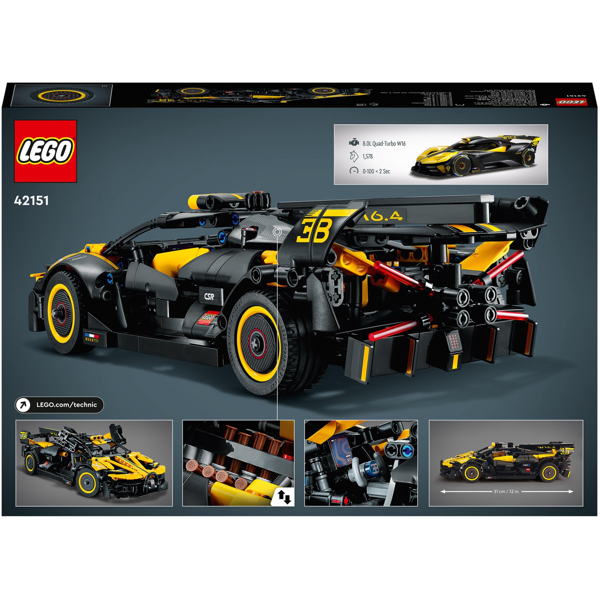 LEGO Konstruktionsspielzeug Technic Bugatti-Bolide