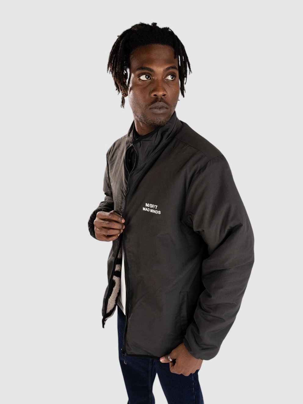 Misfit Shapes Gamma Ray Zip Hoodie grey