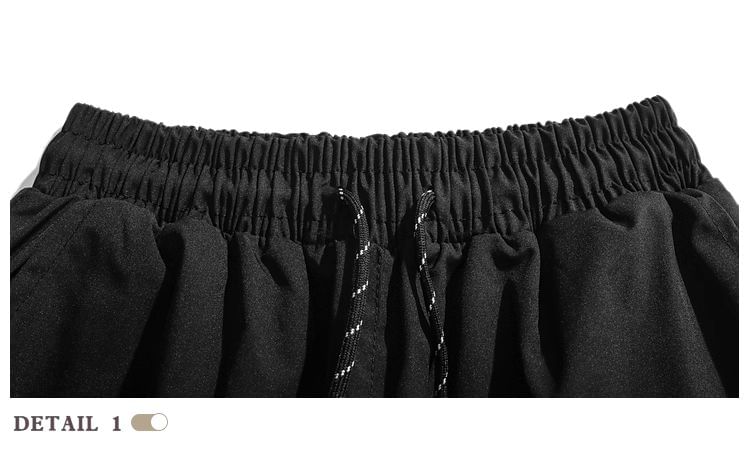 purplelouve - Effen shorts met trekkoordtaille