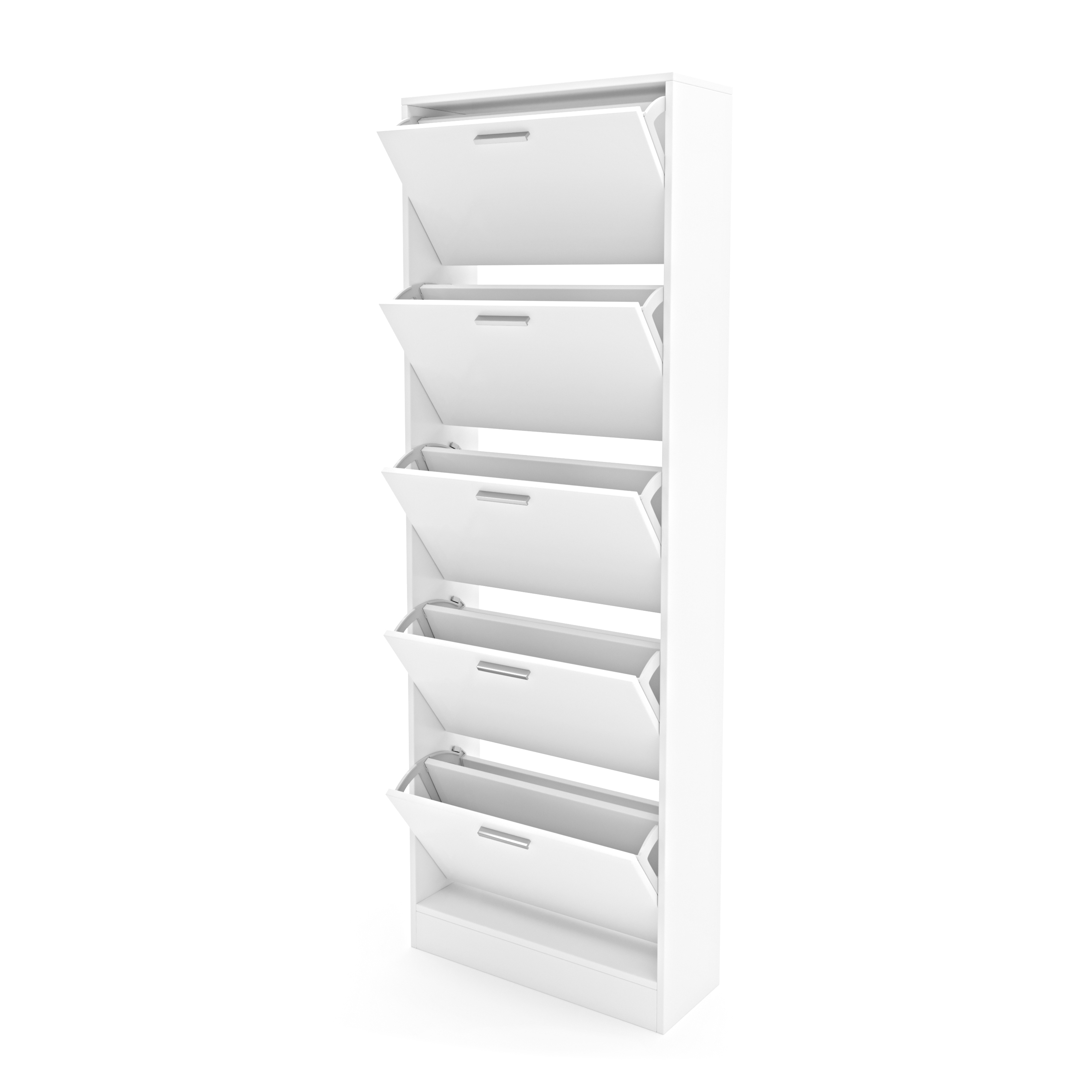 Schuhschrank 59 x 169 cm weiss