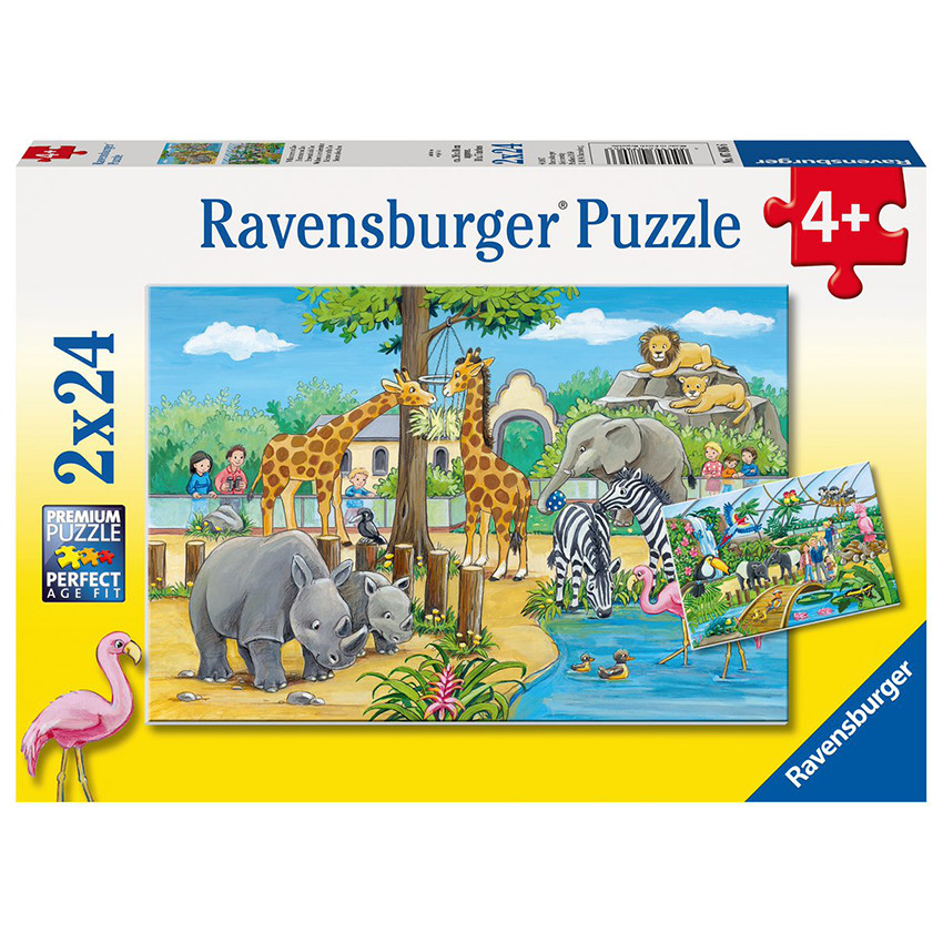 Puzzles 2 x 24 Pièces Bienvenue au Zoo