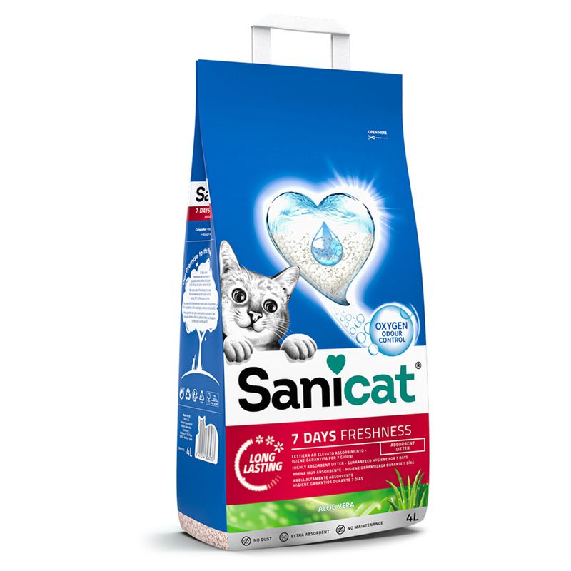 Litière Sanicat 7 Days Aloe Vera