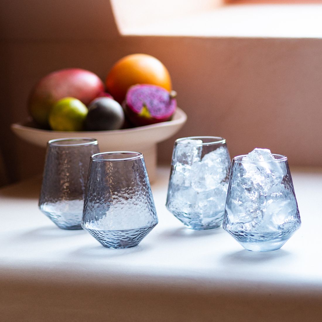 Waterglas Claude | Set van 4 | Wijnglas | 400ML | grijs