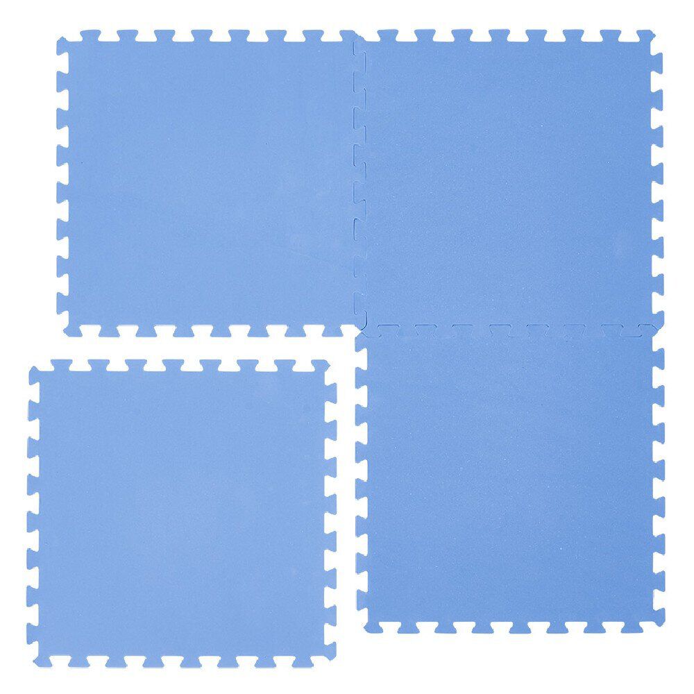 Lot de 8 dalles de protection mousse 50x50cm bleu