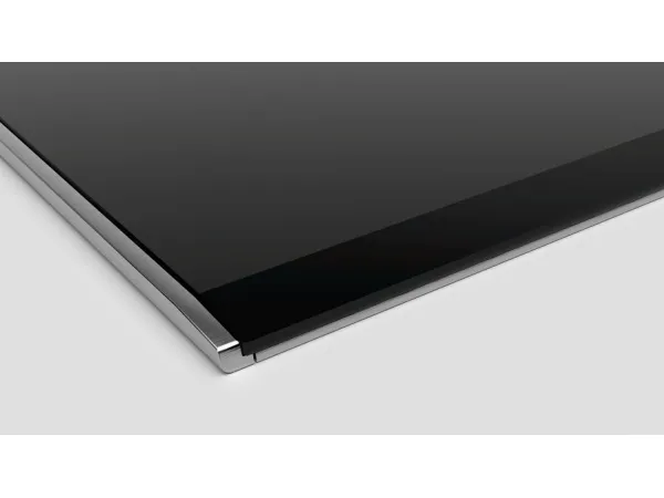 Bosch Serie | 6 PKF375FP2E - Keramisk kogeplade - 2 plader - Niche - bredde: 27 cm - dybde: 49 cm - med kantet front og ryg-pynt, - with ComfortProfil, - med sidepynt af børstet aluminium - børstet aluminium/sort