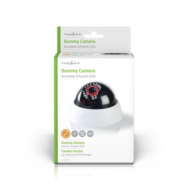 Dummy Security Camera | Kuppel | Batteri drevet | Innendørs | Hvit