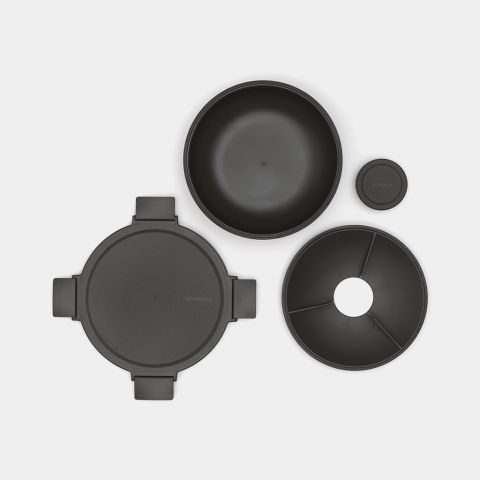 Make & Take Salade Lunchbox, 1,3 liter, kunststof - Dark Grey