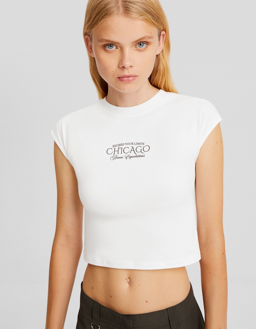 Camiseta de manga curta com estampa