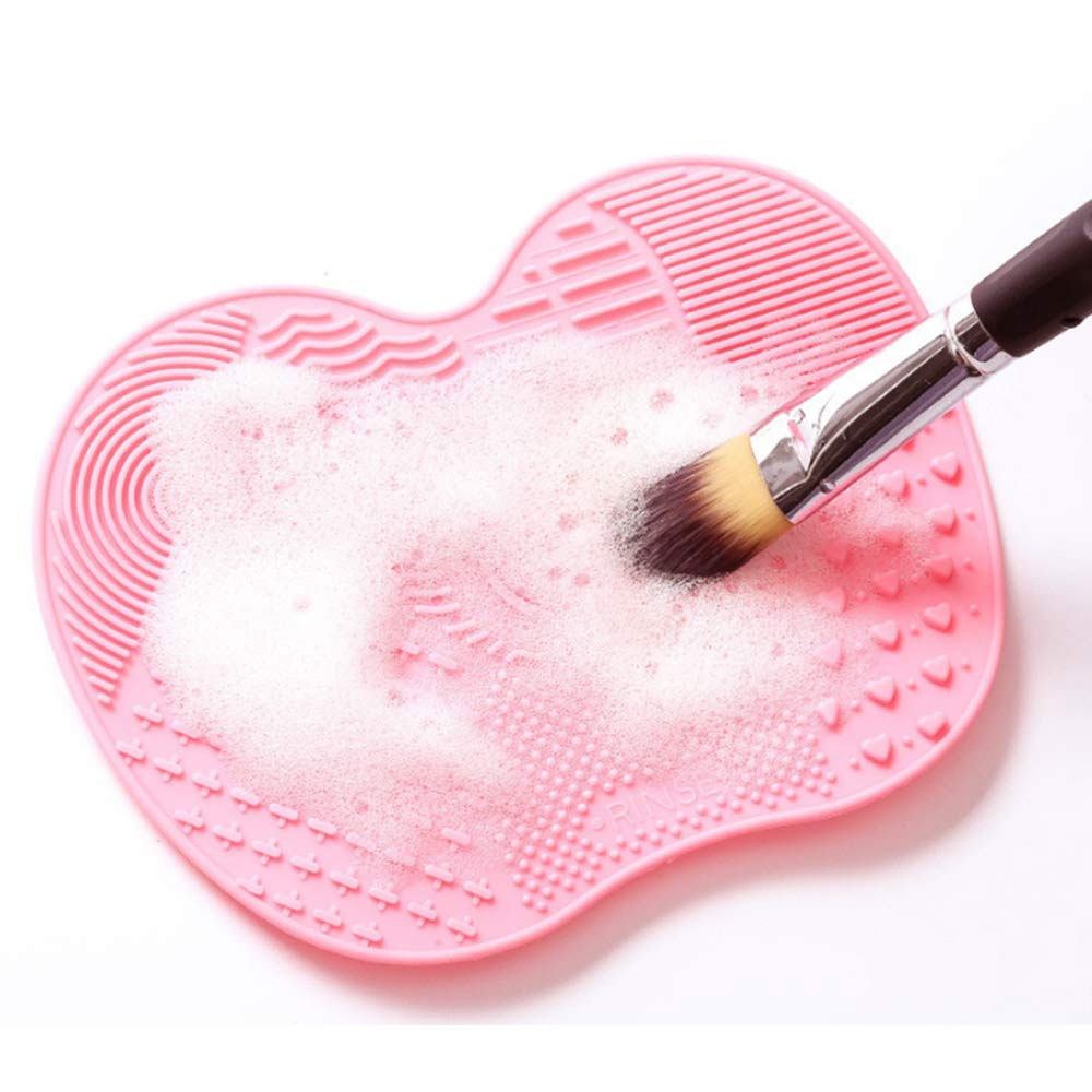 Silikon Make Up Pinsel Reinigungs Pad mit Saugnäpfen - Weiss