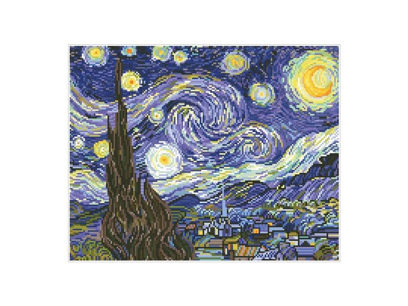 Diamond Dotz Bastelset Diamond Painting Sternennacht (Van G DIY-Kunstwerk