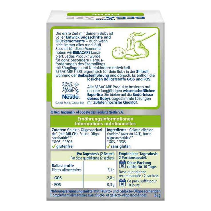 Nestle Bebacare Fibre Pulver Portionsbeutel , 20X2.2 g