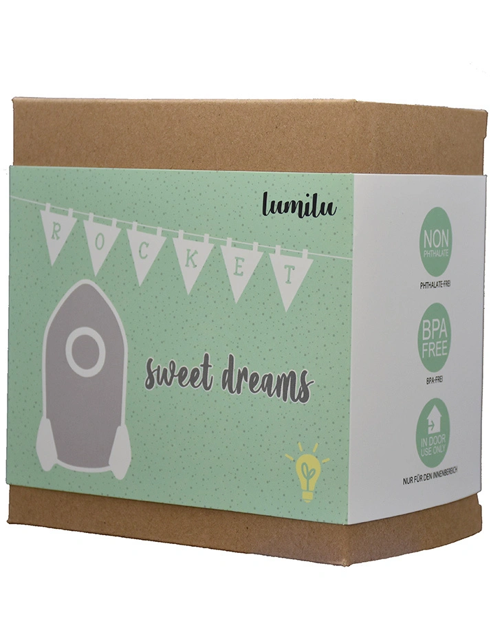 Nachtlicht LUMILU - ROCKET (7x7,6x12) in grau