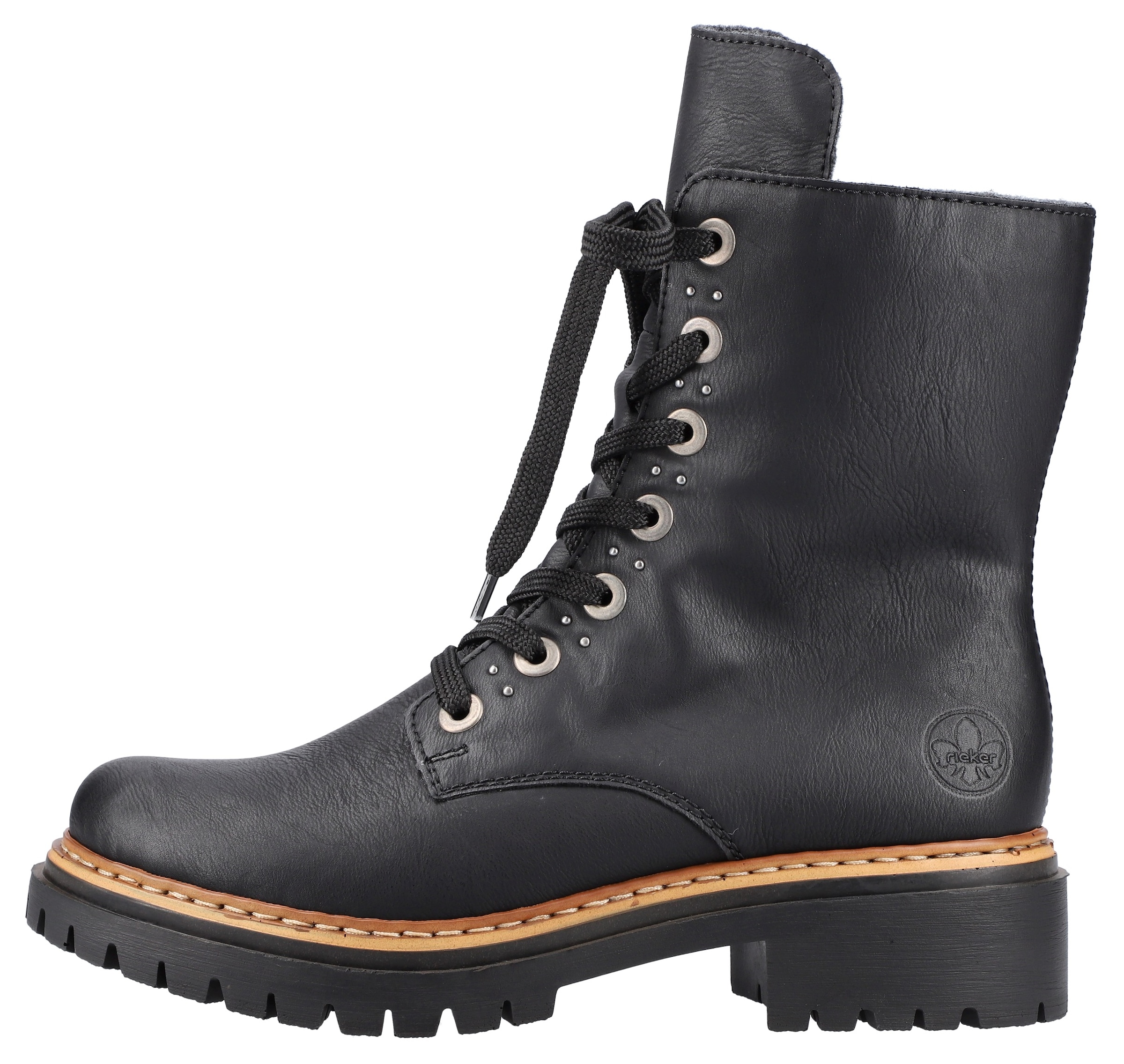 Rieker Schnürstiefelette  mit kräftiger Profilsohle