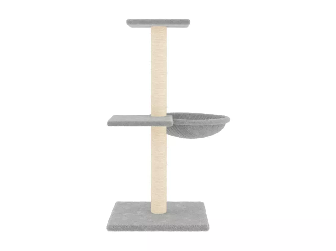 Arbre à chat avec griffoirs en sisal gris clair 72 cm
