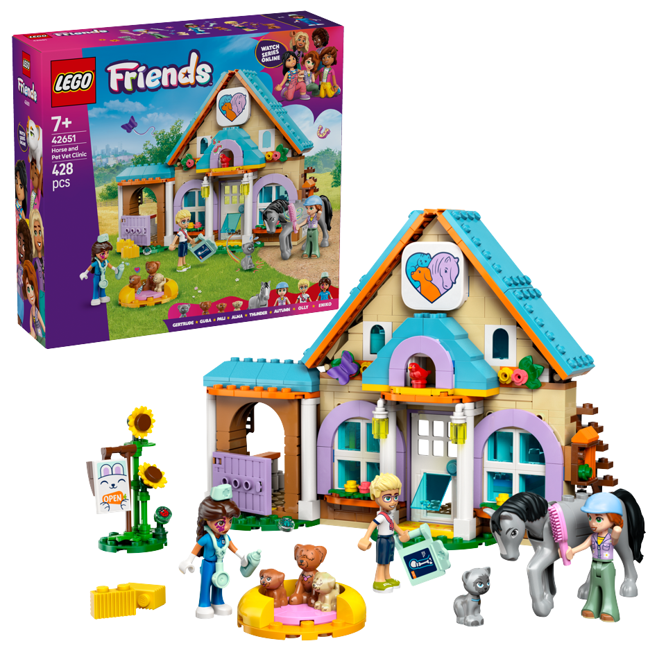 LEGO - LEGO Friends - Dyrlægeklinik for heste og kæledyr (42651)