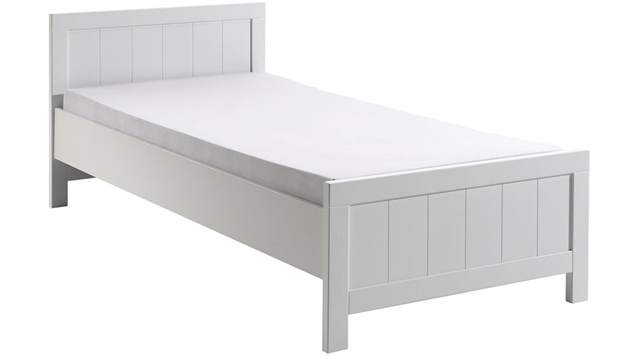 Bed Erik met nachtkast wit