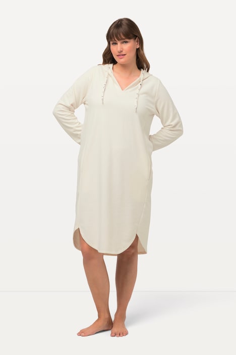 Loungewear-Kleid, kuschelweich, Kapuze, Langarm