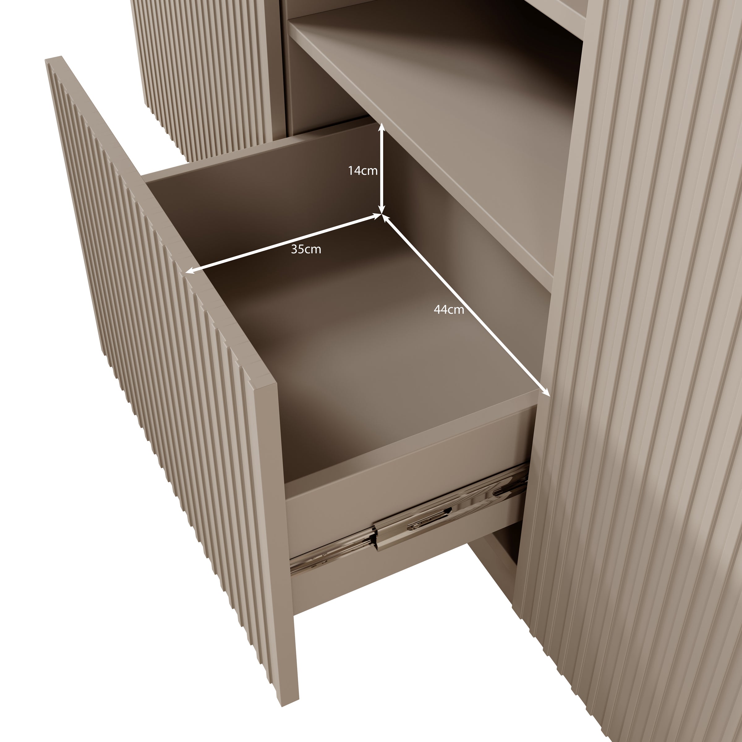 Lucera - Dressoir - Zwart - 150x42x78 cm