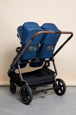 DEMOEKSEMPLAR Beemoo Pro Twin Søskenvogn, Midnight Blue/Andonized