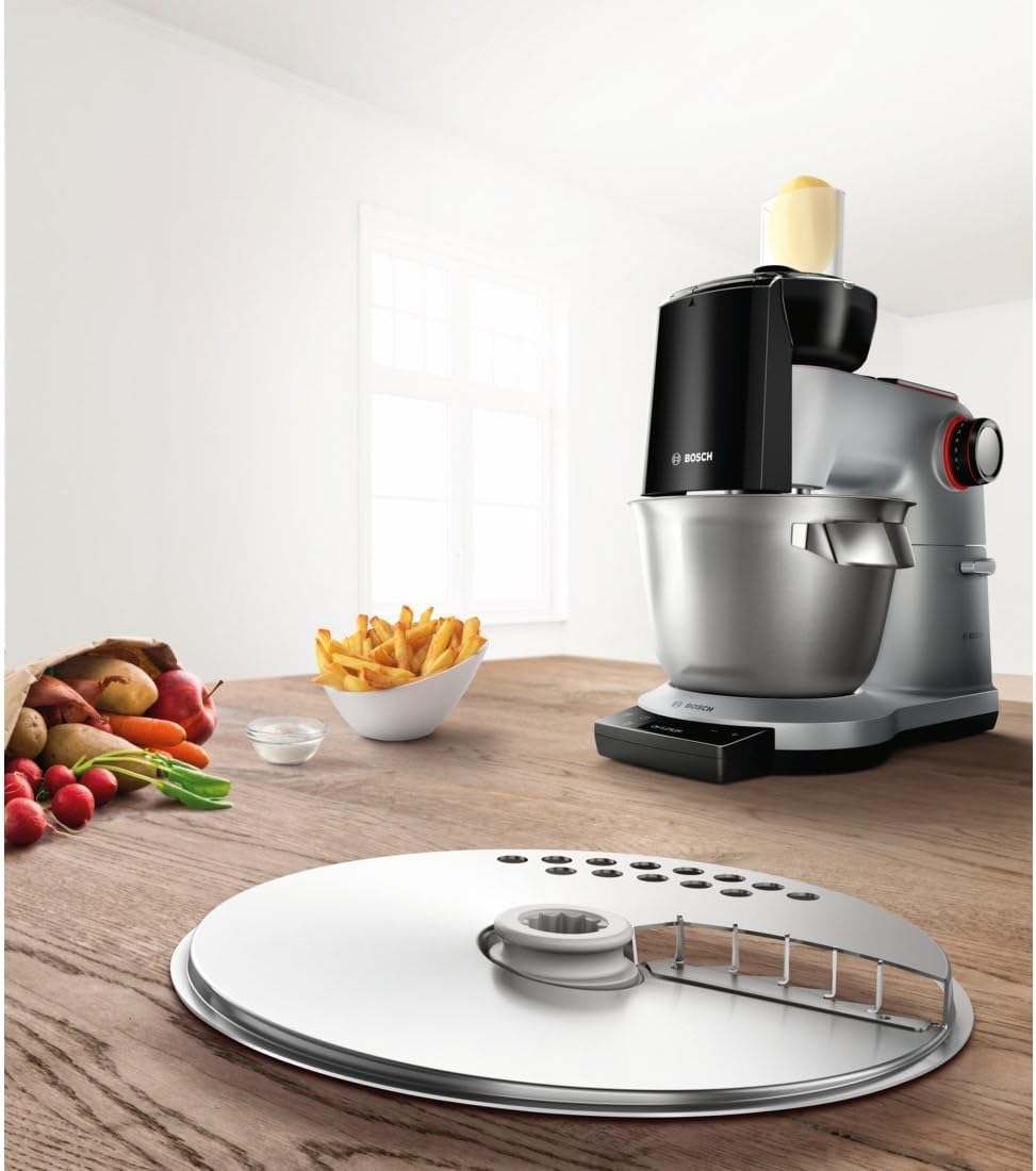 Bosch Küchenmaschine Serie 6 MUMS6ZS13D, NEU, Automatikprogramme & Bosch Pommes-Frites-Scheibe MUZ9PS1, für Pommes Frites, robust