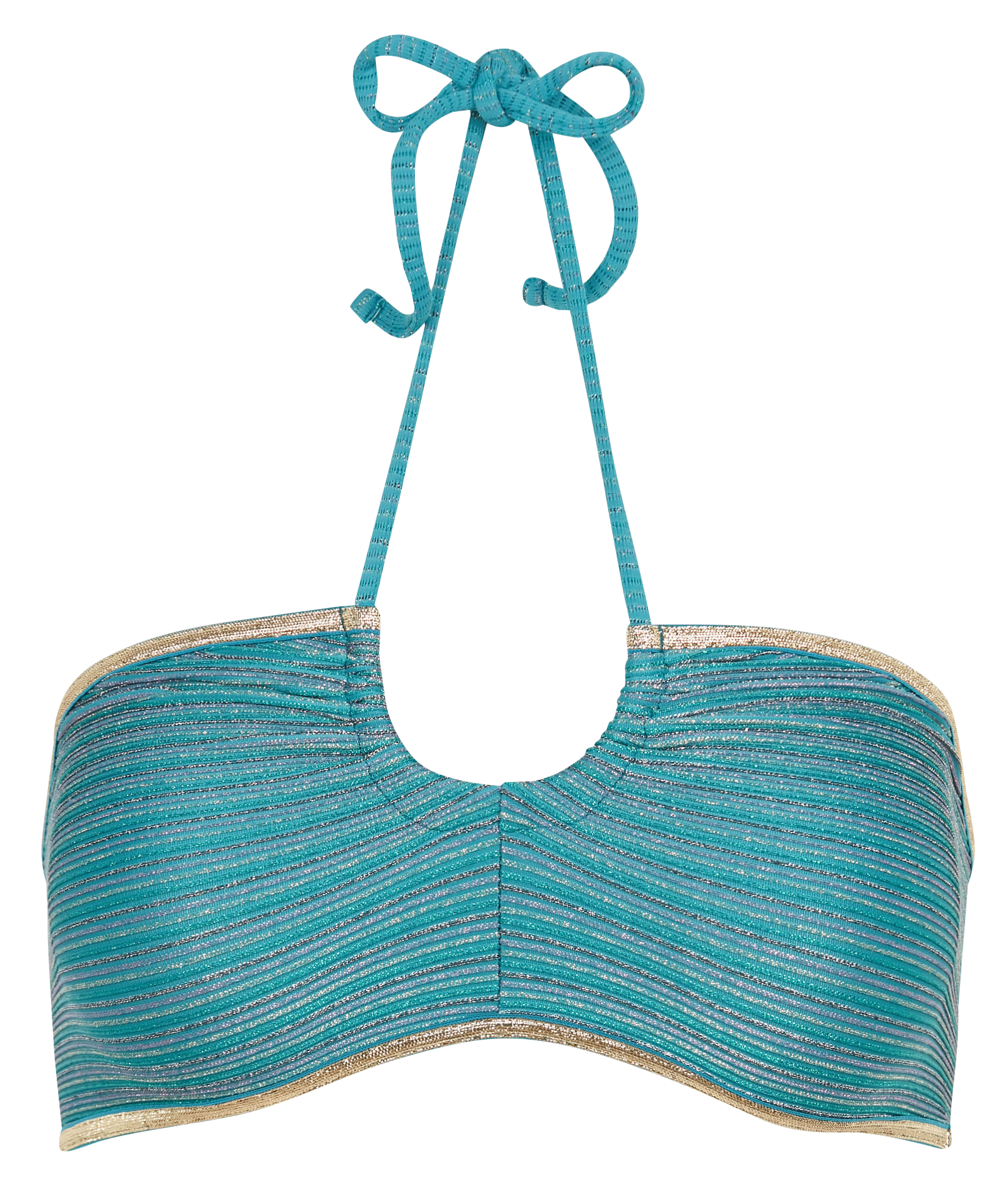 YAS - Haut de bikini bandeau texturé | Bleu