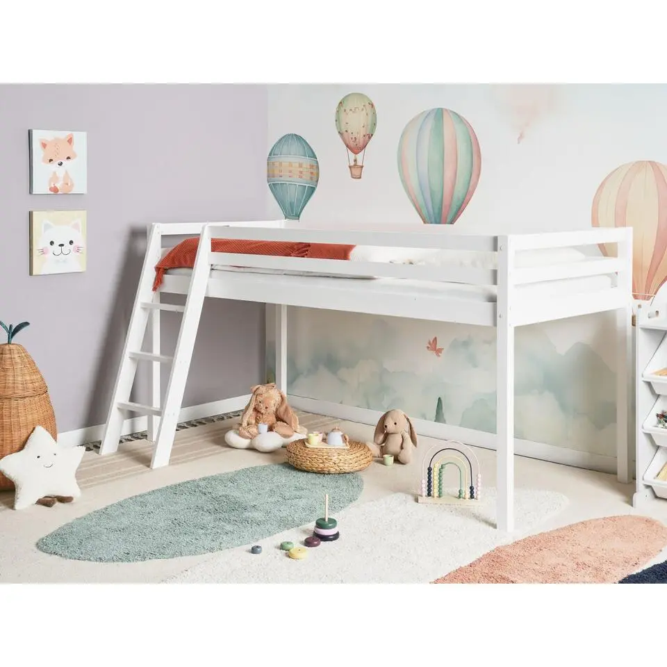 ASCOUX - Kinderbed - Wit - 90 x 200 cm - Dennenhout