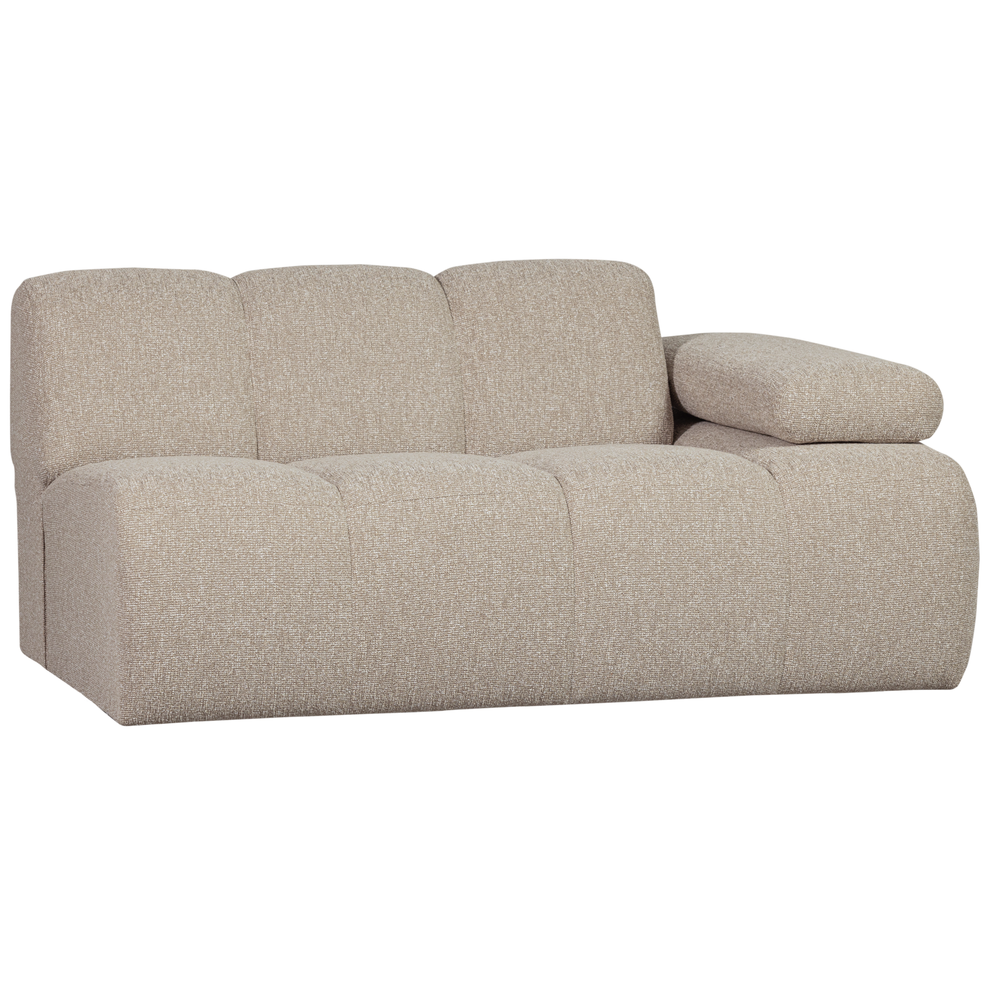 1,5-zits Bank Mojo Mojo 1,5-zits met Arm Rechts - Bouclé - Beige Melange