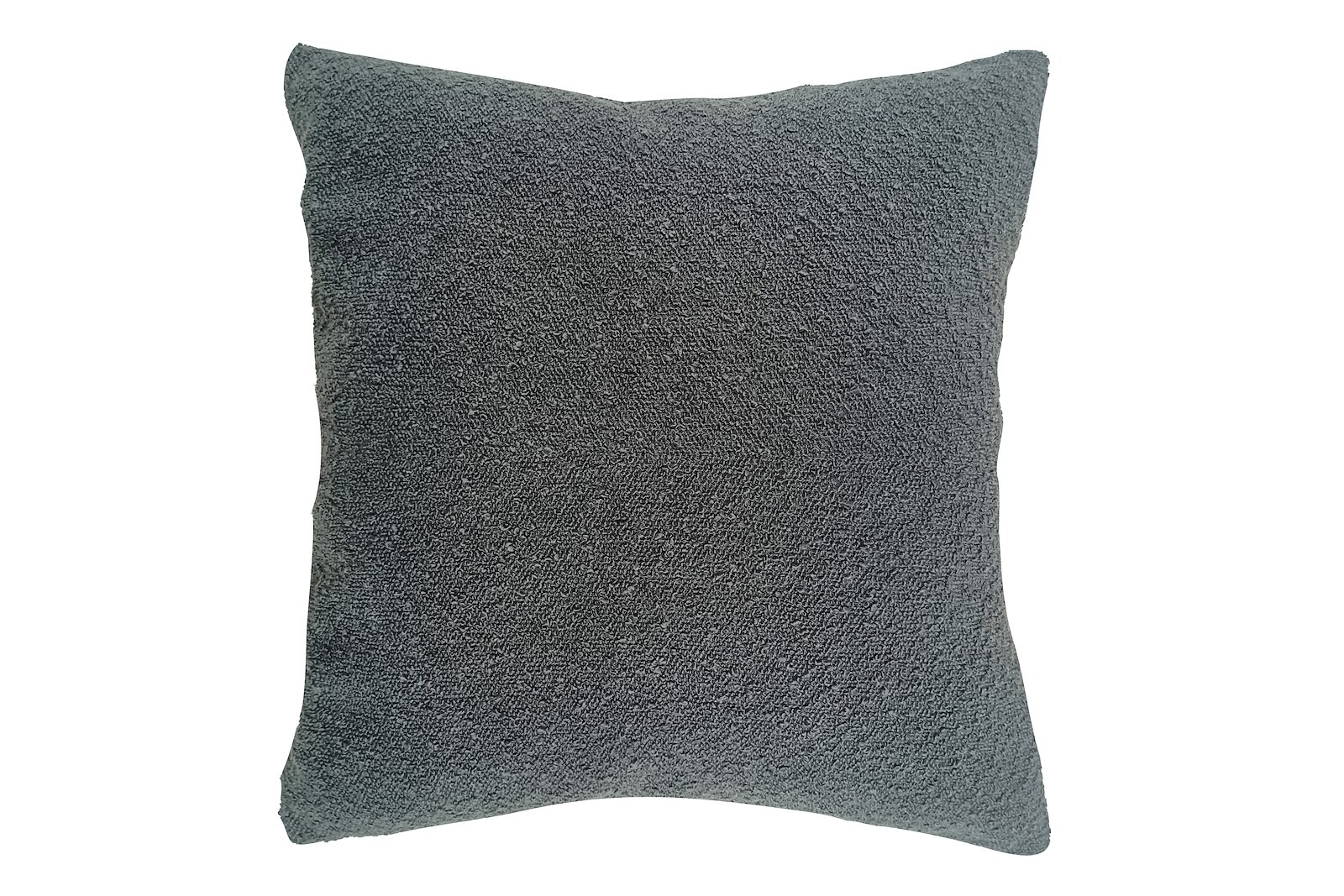Belinda pute Antrasitt bouclé tekstil med dun/fjærfyll. 50x50,