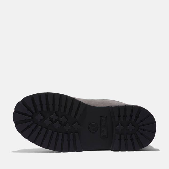 Bota Timberland Premium de 6 polegadas para crianças na cor cinza.