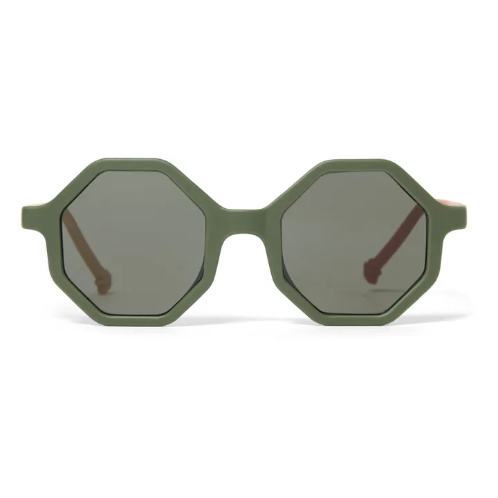 YEYE Lunettes de Soleil Tricolore | Vert kaki