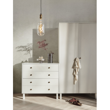 WOOOD kledingkast Madu wolkengrijs grenenhout 194,5 x 99,7 x 53,1 cm