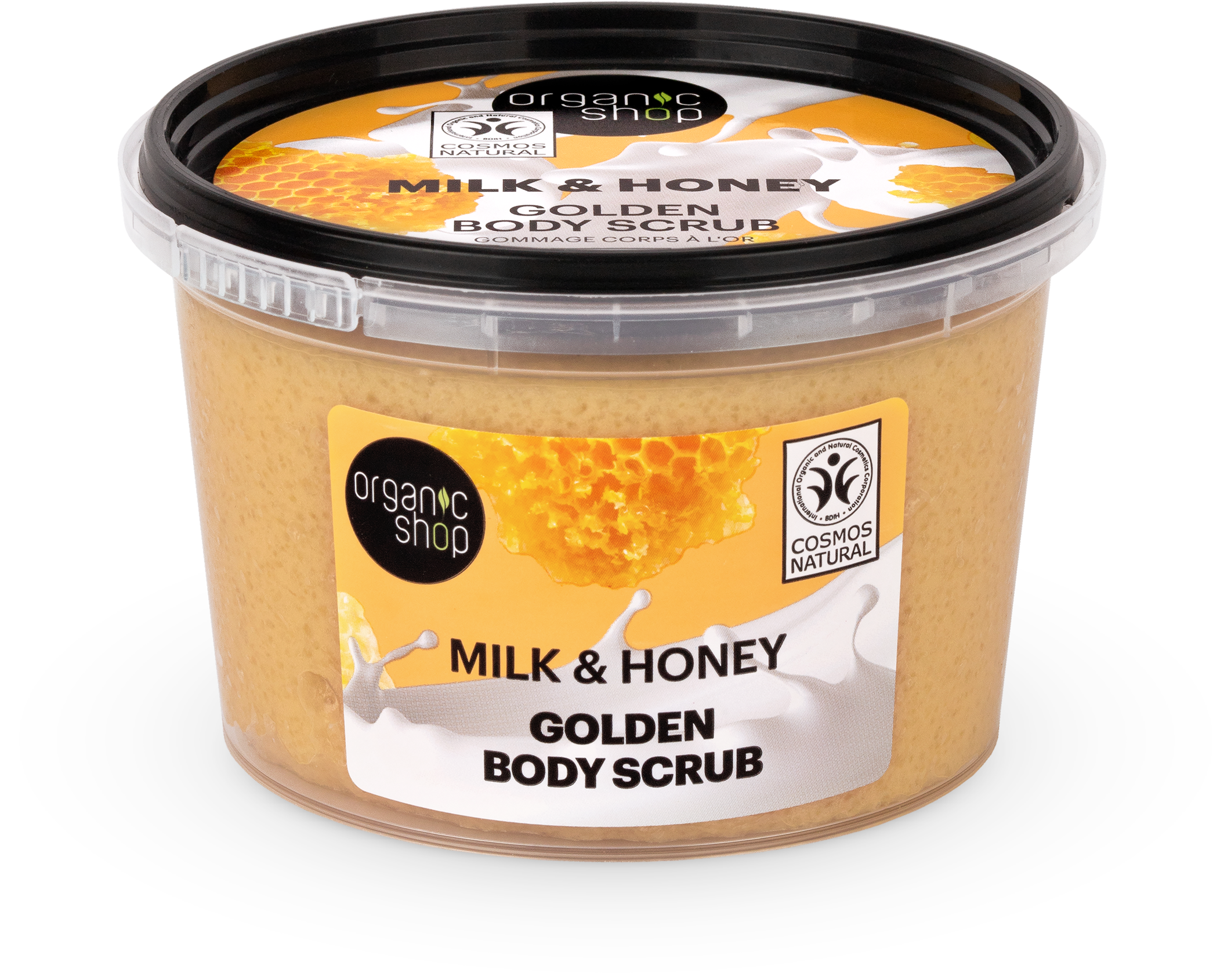 Organic Shop  Golden Body Scrub Milk & Honey, 250 ml