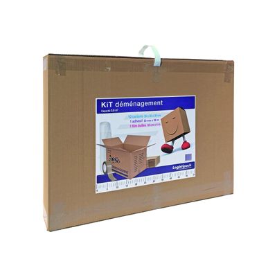 Kit déménagement : 10 cartons + adhésif + film bulle - Logistipack