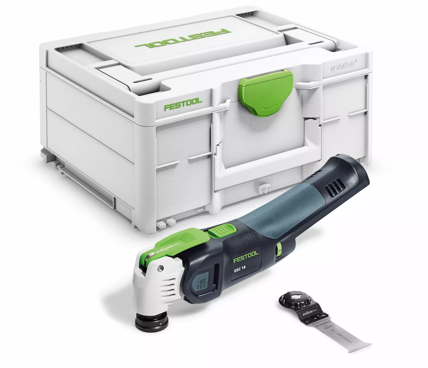 Festool VECTURO OSC 18 E-Basic 18V Li-Ion accu oscillerende multitool body in systainer - koolborstelloos