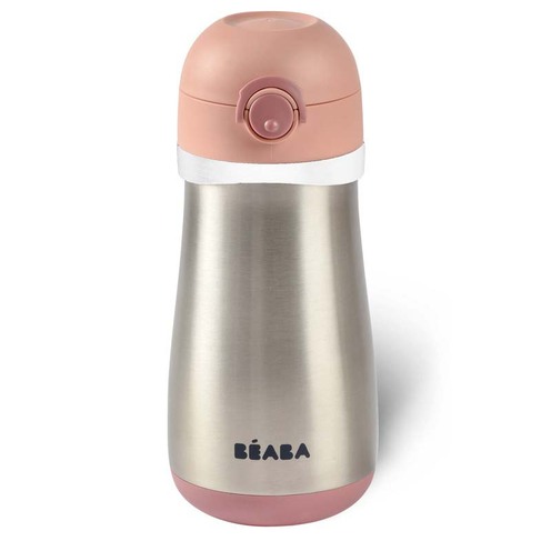 Gourde inox 350 ml + anse - Old Pink - BEABA
