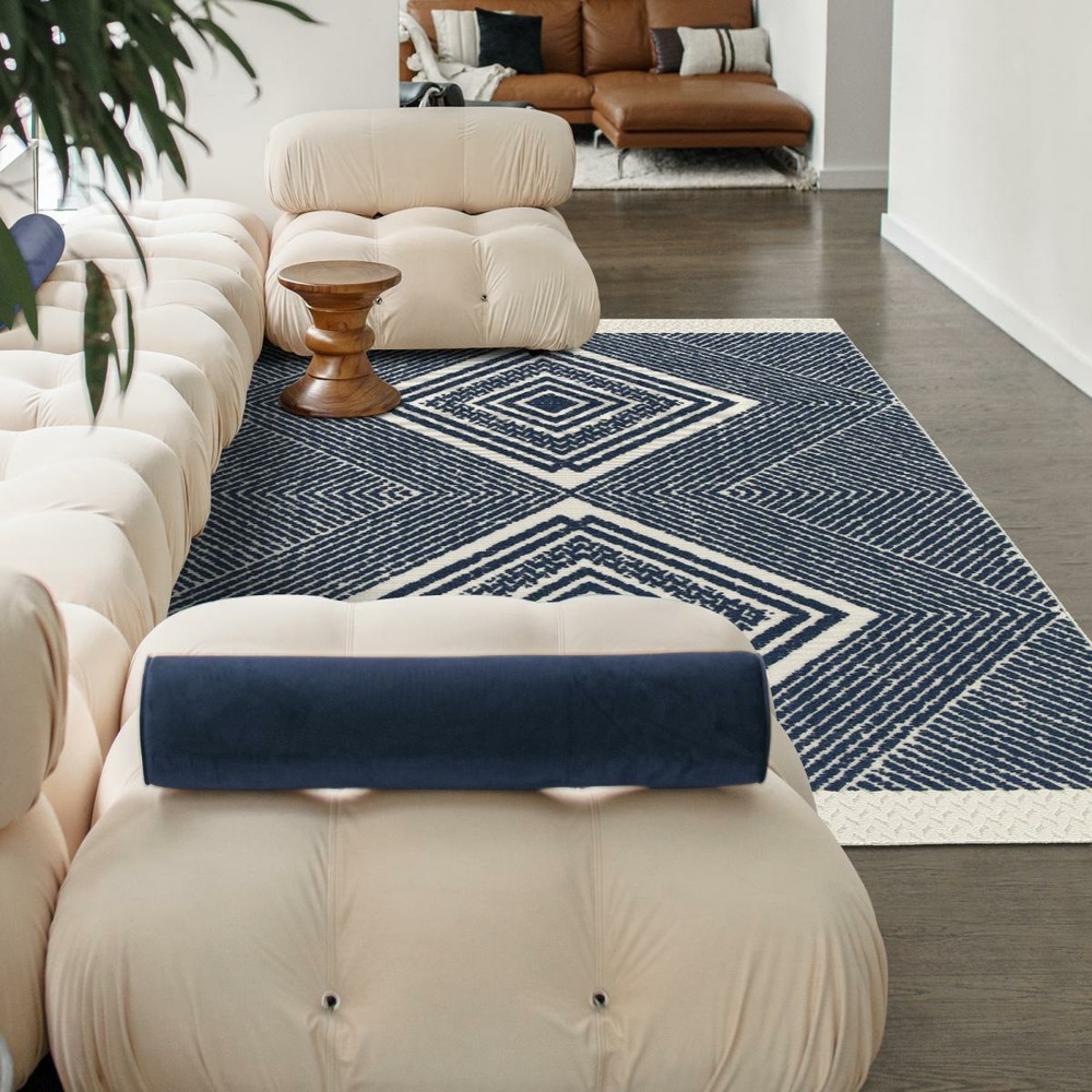 Tapis extérieur bleu 160x230 cm